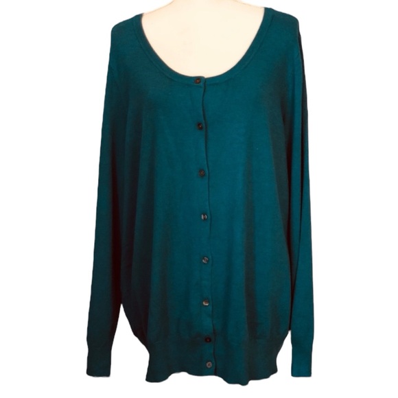 LANE BRYANT NWT Button-Up Cardigan Sweater in Teal Size 26/28 — NEW WITH TAG!!! - Picture 3 of 9